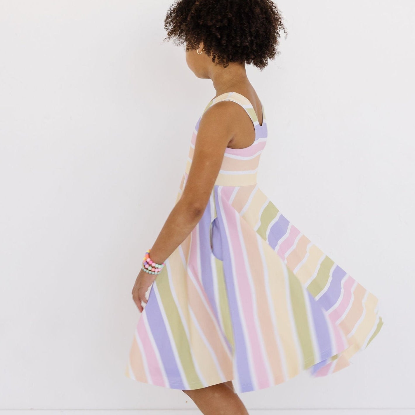 TILLIE DRESS - VINTAGE RAINBOW