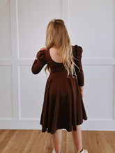 Load image into Gallery viewer, L/S AMALIE DRESS - CHOCOLATE