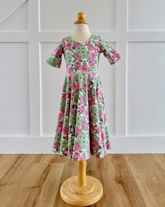 MATTIE DRESS - PRICKLY ROSE