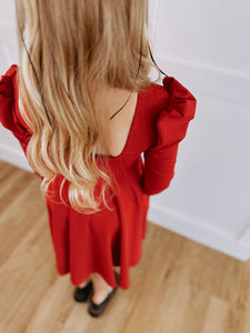 L/S AMALIE DRESS - RED